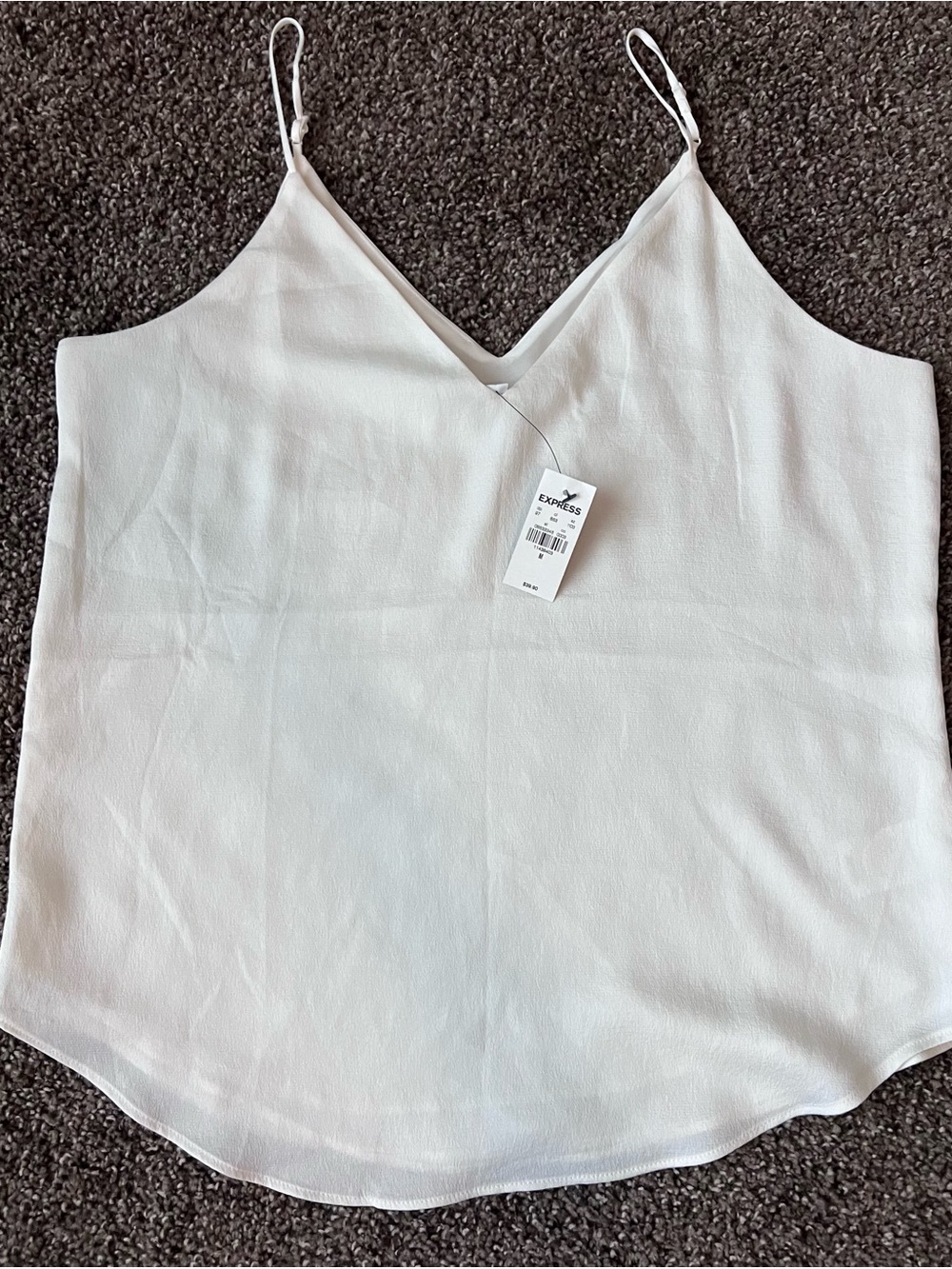 Express White V-Neck Spaghetti Strap Camisole